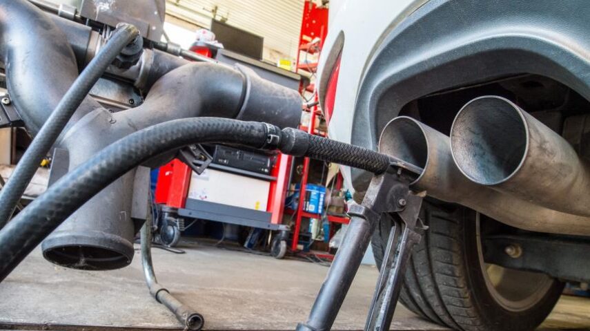 Teste de emissão de poluentes