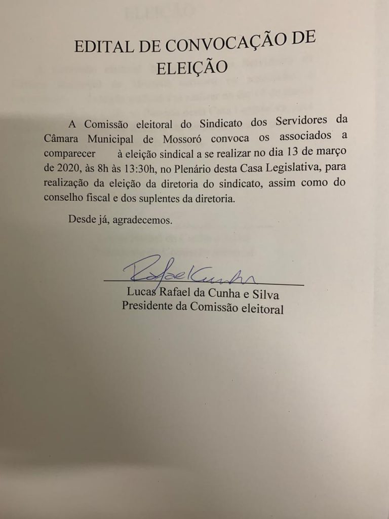 Edital De ConvocaÇÃo De EleiÇÃo Portal Do Rn